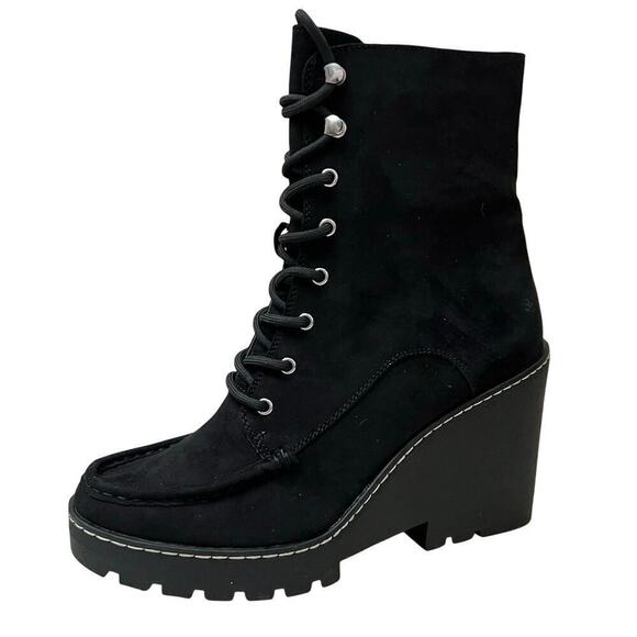 NWT Cool Planet Steve Madden Marsh Boots Black Wmn’s Sz 11 Sustainable Lug Sole - Picture 4 of 15